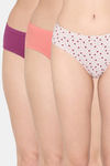 Rosaline Fleur Burst Medium Rise Full Coverage Hipster Panty (Pack of 3) - Multicolor — thumbnail 1